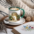 thumbnail image 2 of Taza de café de cerámica Hyturtle de 11 oz con cuchara, Ghost Book Lover, 2 of 7