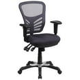 thumbnail image 3 of Flash Furniture Mid-Back Dark Gray Mesh Multifunction Executive Swivel Ergonomic Office Chair with Adjustable Arms, 3 of 12