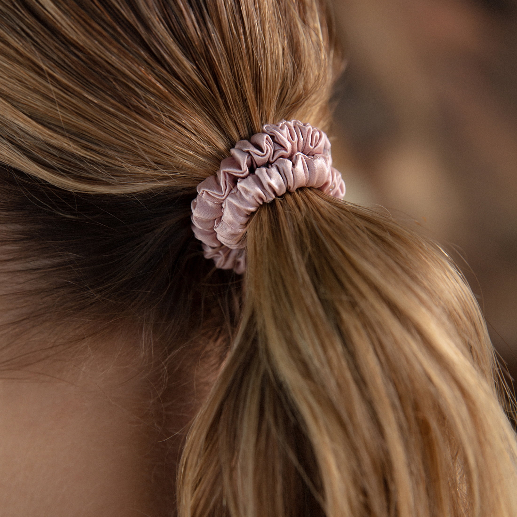 (2 pack) slip pure silk skinny scrunchie - pink