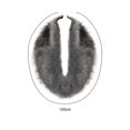 thumbnail image 6 of Naierhg Winter Scarf Women Winter Scarf Fluffy Faux Fur Collar Cozy Warm Thick Decorative Heat Retention Lightweight Washable Soft Shawl Collar Neck Wrap Grey, 6 of 8