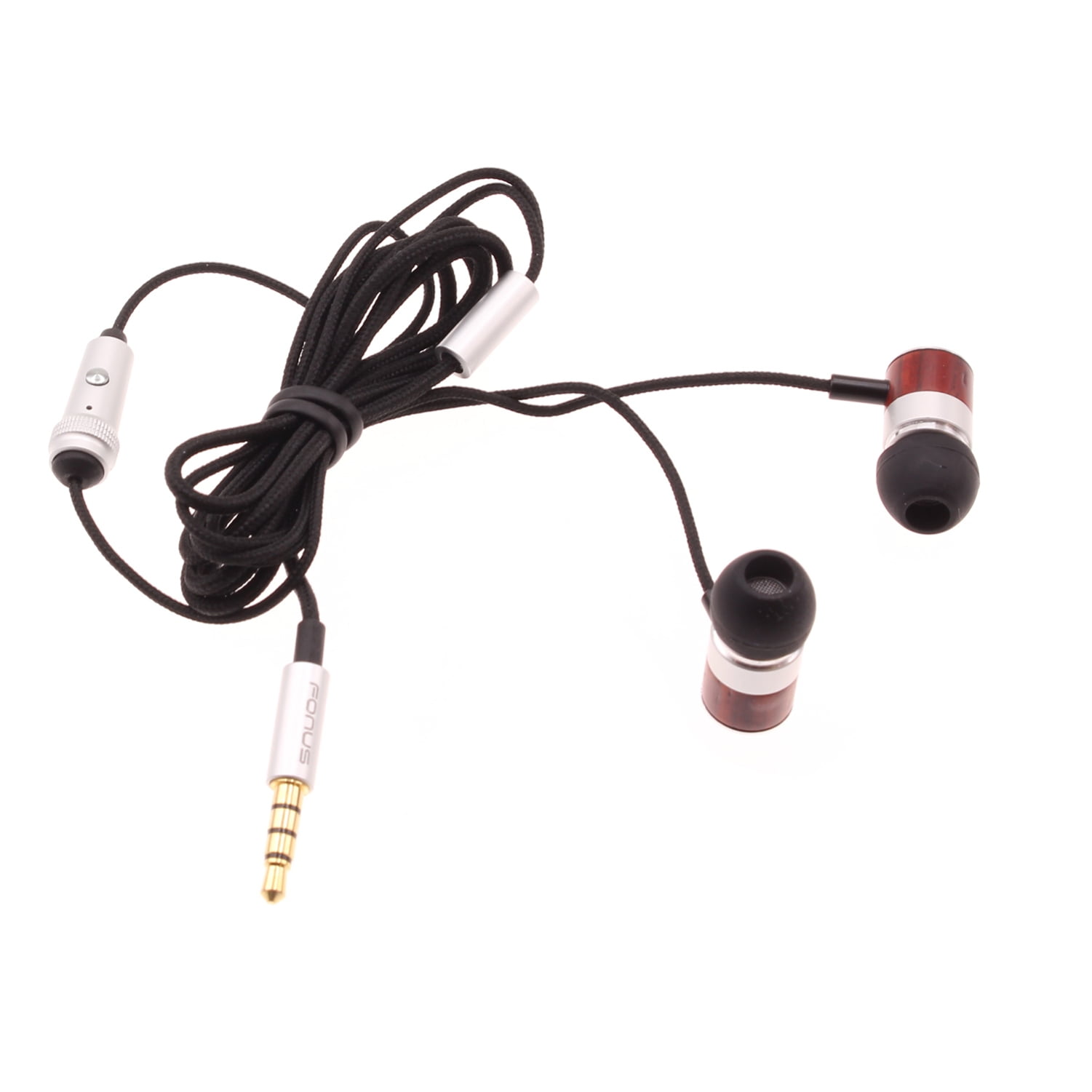 Wired Earphones for Samsung Galaxy Tab Active 4 Pro 10.1" (2022)/(2019) - Hi-Fi Sound Headphones Handsfree Mic Headset Wooden Earbuds for Galaxy Tab Active 4 Pro 10.1" (2022)/(2019)