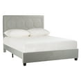 thumbnail image 3 of SAFAVIEH Solania Glam Upholstered Bed Frame with Nail Head, Queen, Pewter, 3 of 7