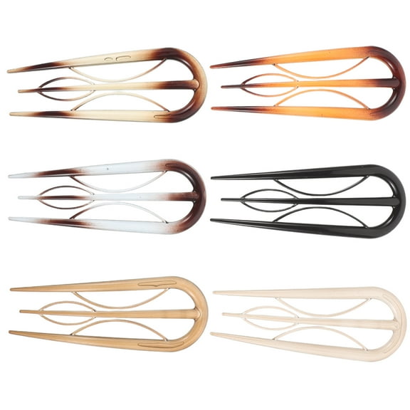 Masteelf 6 Pcs Asian Hair Pins French for Thick Chopsticks Classic Bun Miss