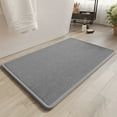 thumbnail image 3 of Taotanxi Non-Slip Bath Mat With Rubber-Backing, Braided Absorbent Machine Washable Thin Rug for Bathroom Floor, Quick Dry, Fits Under Door, 17''x24'' Gray, 3 of 6