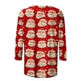 thumbnail image 3 of Christmas Tree Shirts for Women 3/4 Sleeve Holiday Graphic Tee Winter Casual Tops Xmas Party Outfit Pullover, 3 of 4