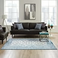 thumbnail image 6 of Industrial Country Farm Beach House Living Lounge Room Area Rug Runner Floor Carpet, Distressed Vintage Style, Fabric, Antique Blue, 6 of 7