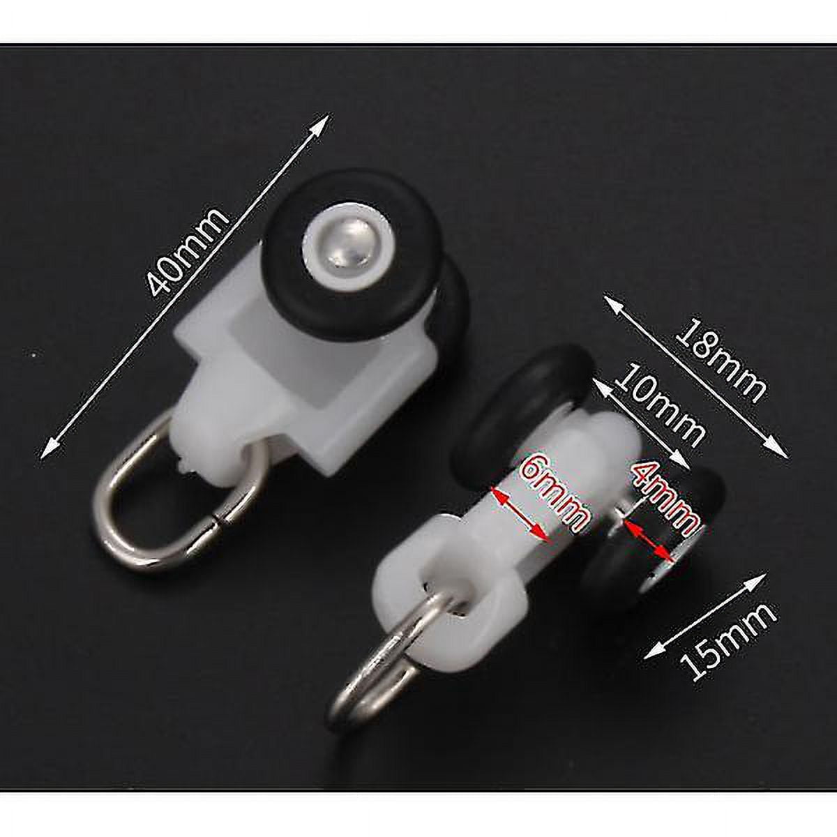 Glisseur Rail Rideau Crochet à Rouleau Pour Rail De Rideau, 10 20 30 40 50 Pièces Crochets Pour Rail De Rideau, Rails De Rideau, Rouleaux De Roue Silencieux, Crochet Crochet A Pince Pour Rideaux