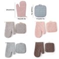 thumbnail image 3 of Billuyoard Guantes de horno Anti escaldado Resistente al calor Hornos Manoplas Elementos de celosía Conjuntos de agarraderas modernas Barbacoa Asar a la Herramientas y accesorios para hornear Café Billuyoard HA071159-04, 3 of 6