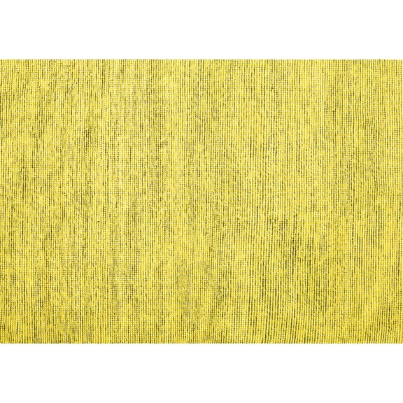 Ahgly Company Indoor Rectangle Abstract Yellow Contemporary Area Rugs, 3' x 5'