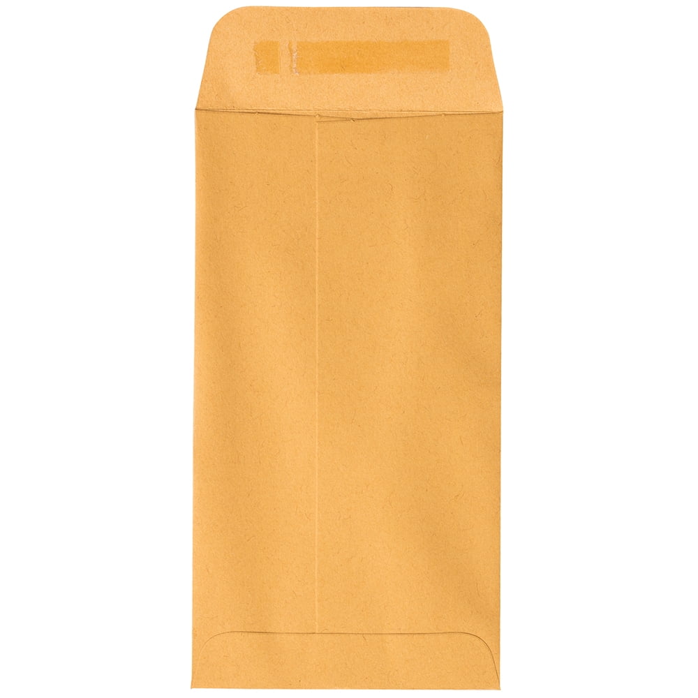 JAM Paper No. 7 Coin Business Envelopes, 3 1/2 x 6 1/2, Brown Kraft Manila, 100 per Pack