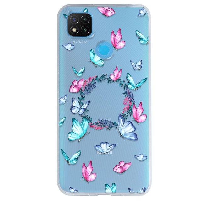 Funda para Xiaomi Redmi 9C InstaCase Protector Antigolpes Case Butterfly