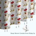 thumbnail image 6 of White Chicken Cartoon Pattern Shower Curtain 36"x72" ,Bathroom Decorative Shower Curtains Set with 12 Hooks,Modern Waterproof Washable Shower Curtain, 6 of 6