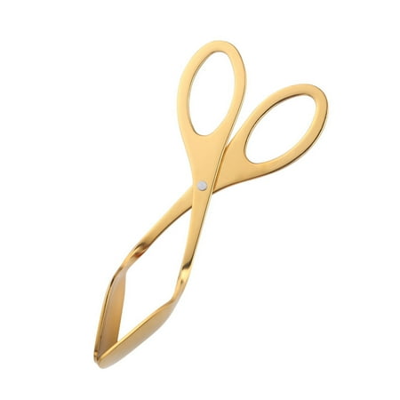 

Stainless Steel Scissor Type Egg Tong Multifunction Food Tongs Towel Clamp forl Home Restaurant (Golden)