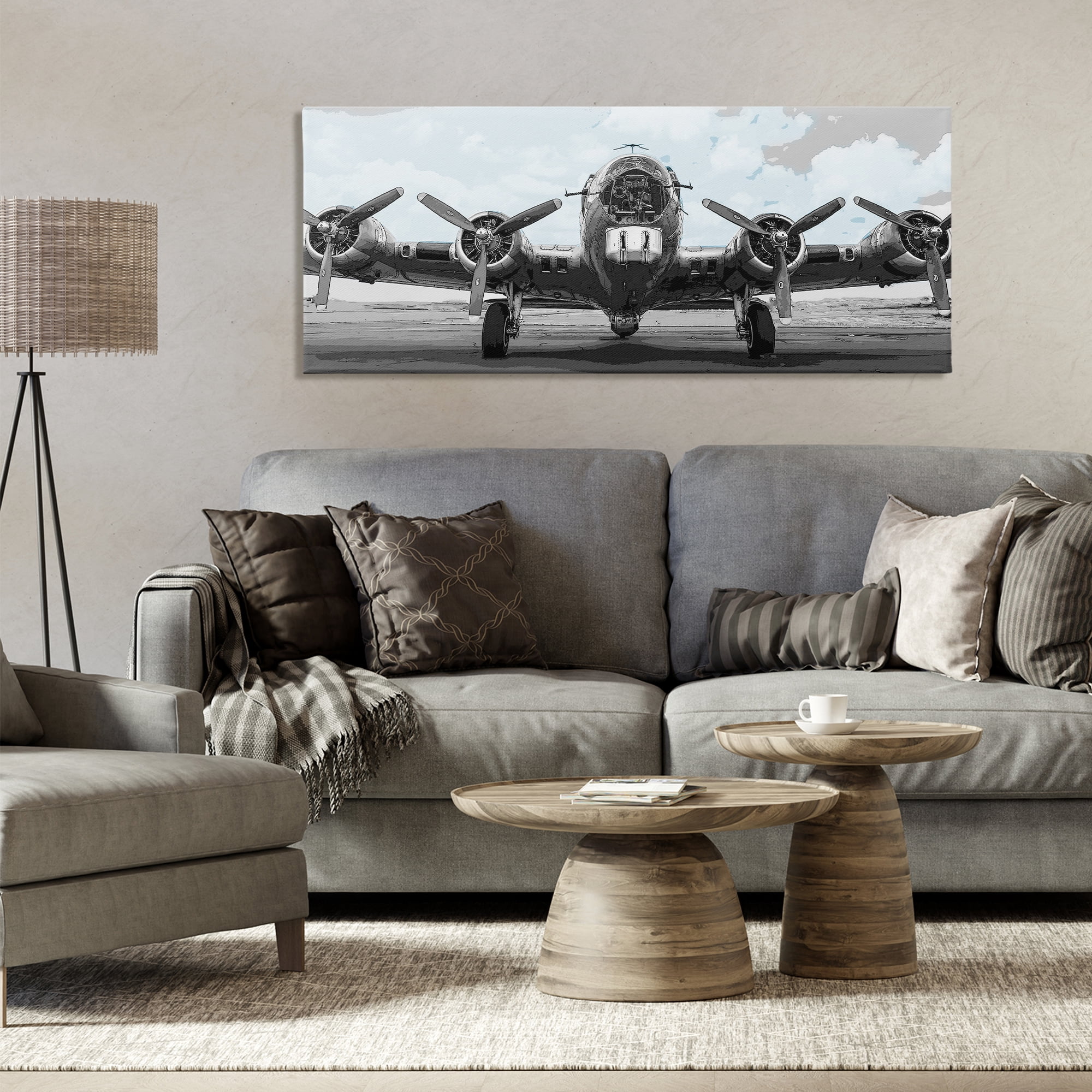 Stupell Industries Historic Aviation Aircraft Canvas Wall Art, design by Kim Allen