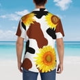 thumbnail image 6 of Bixox Men's Hawaiian Shirts Men's Sunflower Cow Print Short-Sleeve Shirt-XX-Large, 6 of 8