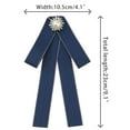 thumbnail image 2 of INSPIRE CHIC Women's Bow Brooches Pre-Tied Ribbon Brooch Pin Bow Tie Navy Blue, 2 of 4