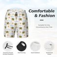 thumbnail image 3 of Haiem Sea Turtle Basking in the Sun Mens Swim Trunks with Compression Liner 2 in 1 Swimming Shorts Stretch Swimwear Quick Dry,Board Shorts-XX-Large, 3 of 9