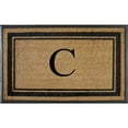 thumbnail image 1 of First Impressions Markham Border Double Door, Doormat, Monogrammed C, X-Large, 30"X48", 1 of 1