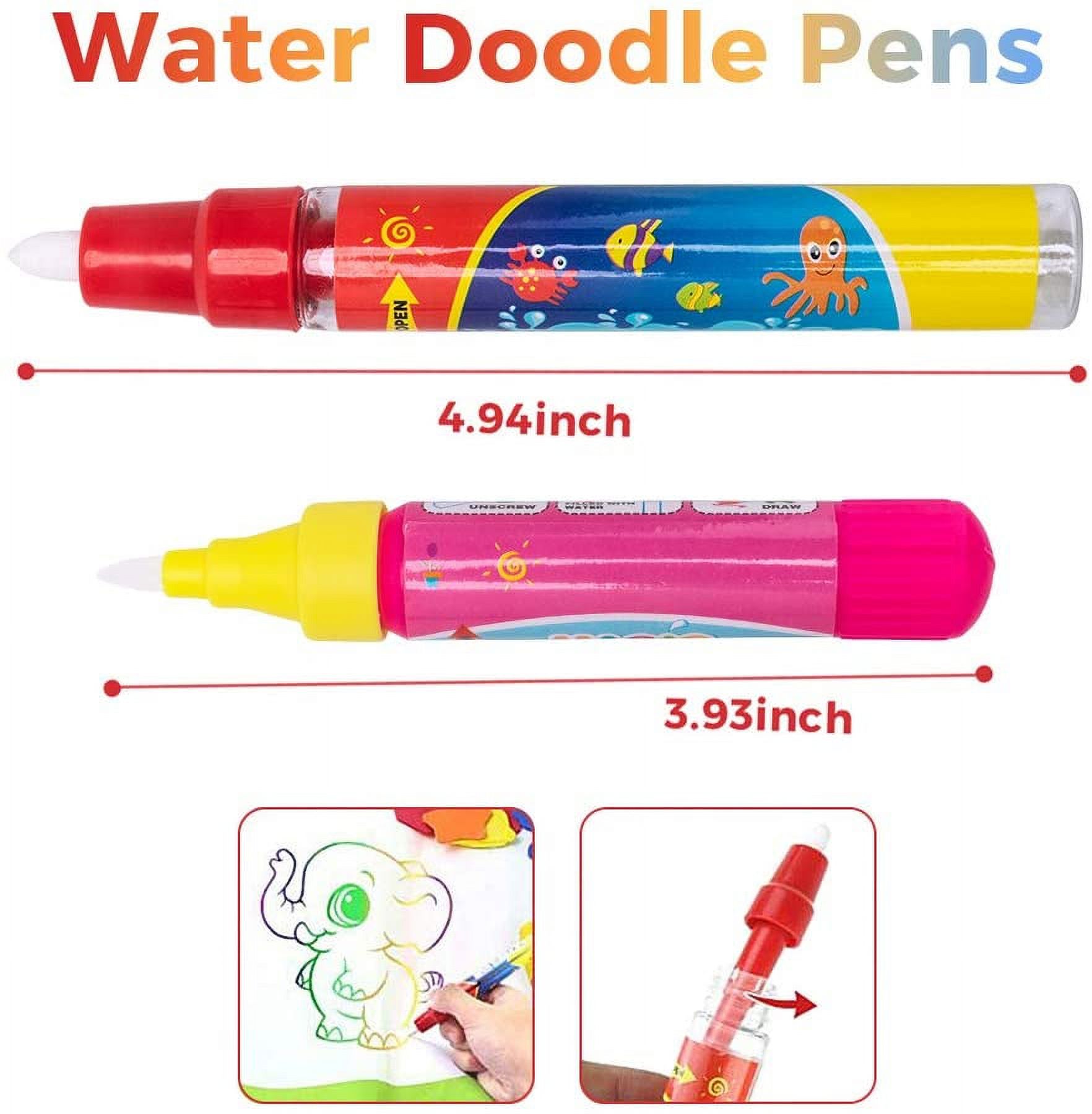 Water Doodle Pens Replacement Water Pen, Drawing Doodle Pens for Aqua Water  Doodle Mat (Pack of 6)