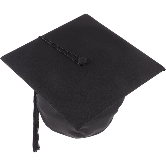 BESTYASH Master Cap Graduation Hat Black Soft Breathable Polyester with Stylish Tassel for Events