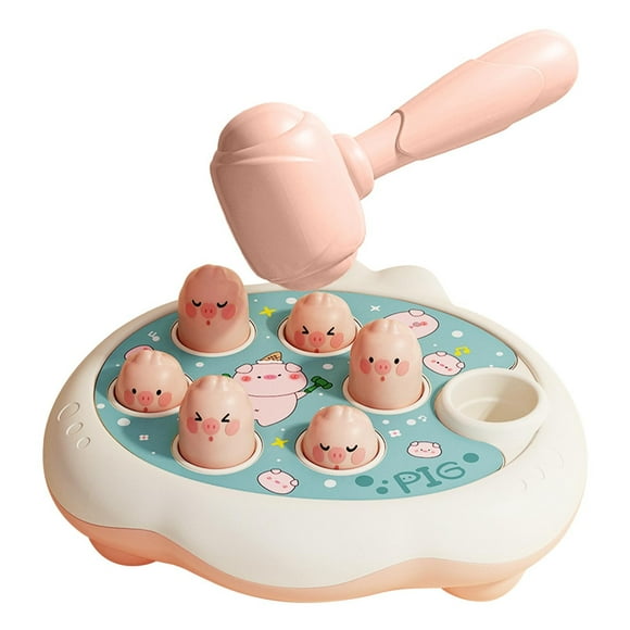 Fesfesfes Clearance Early Learning Mole Game Toy,Interactive Burrow Maze with 6 Figurines for 1-3 Year Olds' Fine Motor Development Pink