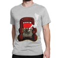 thumbnail image 1 of Camiseta Domo Kun para hombre y mujer, de algodón, con cuello redondo, animación, dibujos animados, color marrón, Domo, manga corta, talla grande, 1 of 7