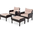 thumbnail image 6 of Gymax 5 PC Patio Set Sectional Rattan Wicker Furniture Set Home Outdoor, 6 of 10