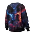 thumbnail image 5 of HELLHERO Lightning Wolf Print Oversized Sweatshirt for Women Long Sleeve Crewneck Pullover Sweatshirt Fall Winter Outfit Clothes Size L, 5 of 7