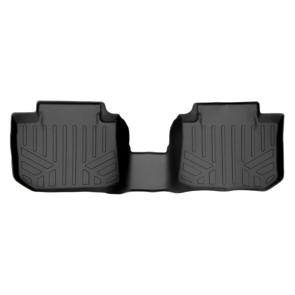 SMARTLINER Custom Fit Floor Mats 2nd Row Liner Black Compatible With 2013-2017 Subaru Crosstrek / XV Crosstrek