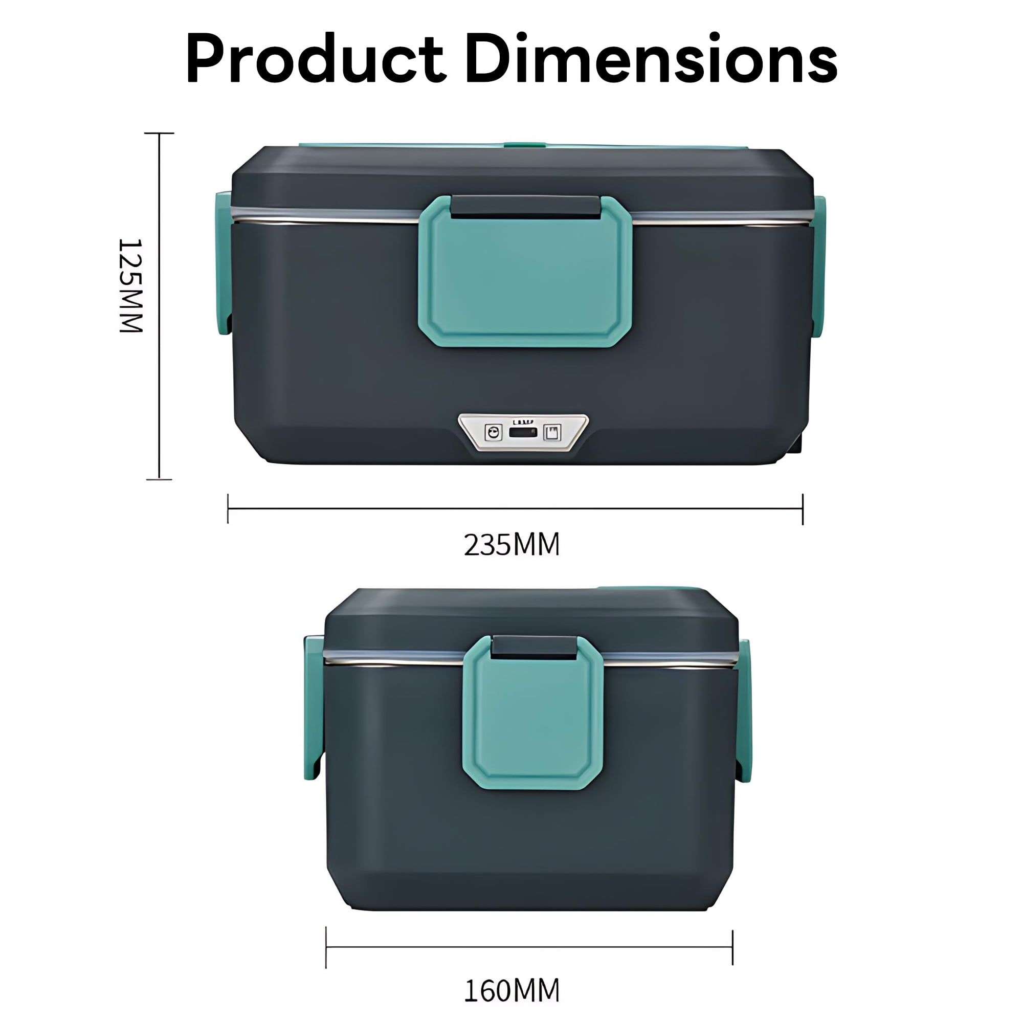 INSMART Electric Lunch Box Food Heater, 90w 2-Layer (2.5L + 1L)Portable Food Warmer, 12V/24V/110V Heated Lunch Boxes for Car/Truck/Office With Fork Spoon and Insulated Carry Bag