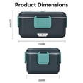 thumbnail image 4 of INSMART Electric Lunch Box Food Heater, 90w 2-Layer (2.5L + 1L)Portable Food Warmer, 12V/24V/110V Heated Lunch Boxes for Car/Truck/Office With Fork Spoon and Insulated Carry Bag, 4 of 9