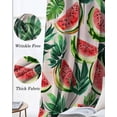 thumbnail image 3 of Watermelon Kitchen Curtains Red Fruit Summer Cartoon Tropical Leaf Cafe Short Curtains for Bathroom Blackout Window Curtain Grommet Small Window Treatment Drapes for Bedroom Living Room 52"x45"x2, 3 of 9