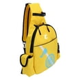 thumbnail image 4 of Durable Tennis Racket Backpack Gift Lightweight Waterproof Tennis Racquet Bag for Squash Racquet Pickleball Paddles Balls Unisex Men Women Yellow, 4 of 8
