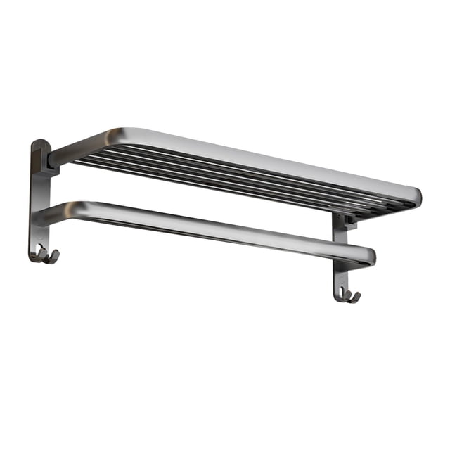 Soporte de pared Toallero de baño Toallero Barra de baño Toalla de baño Estante de de almacenamiento a prueba de herrumbre con ganchos Colgador , 15.75x8.27x7.36 pulgadas Sunnimix Tendedero de baño