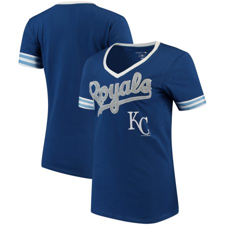 UPC 190529669137 product image for Kansas City Royals 5th & Ocean by New Era Women's Baby Jersey V-Neck T-Shirt - R | upcitemdb.com