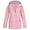 Pink, variant on Lovskoo Women's Rain Jacket Sport Casual Waterproof Windbreaker Solid Rain Jacket Outdoor Plus Size Hooded Raincoat Windproof Black