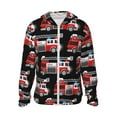 thumbnail image 1 of Fotbe Fire and Rescue Truck Chaqueta con Protección Solar UPF 50+ para Hombre y Mujer, Camisa con Capucha y Bolsillos-3X-Large, 1 of 7