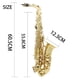 thumbnail image 2 of Saxofón Latón Eb Alto Saxofón Instrumento de viento de madera lacado dorado con estuche de transporte Guantes Cepillo de paño de limpieza Correa de saxofón Mudo Boquilla Cepillo TOMSHOO Saxofón, 2 of 6