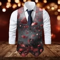 thumbnail image 2 of ZTKWD Mens Suits Vest Valentines Lip Heart Print Pattern Button Down Blazer Lightweight Slim Casual Suit Jacket, 2 of 5