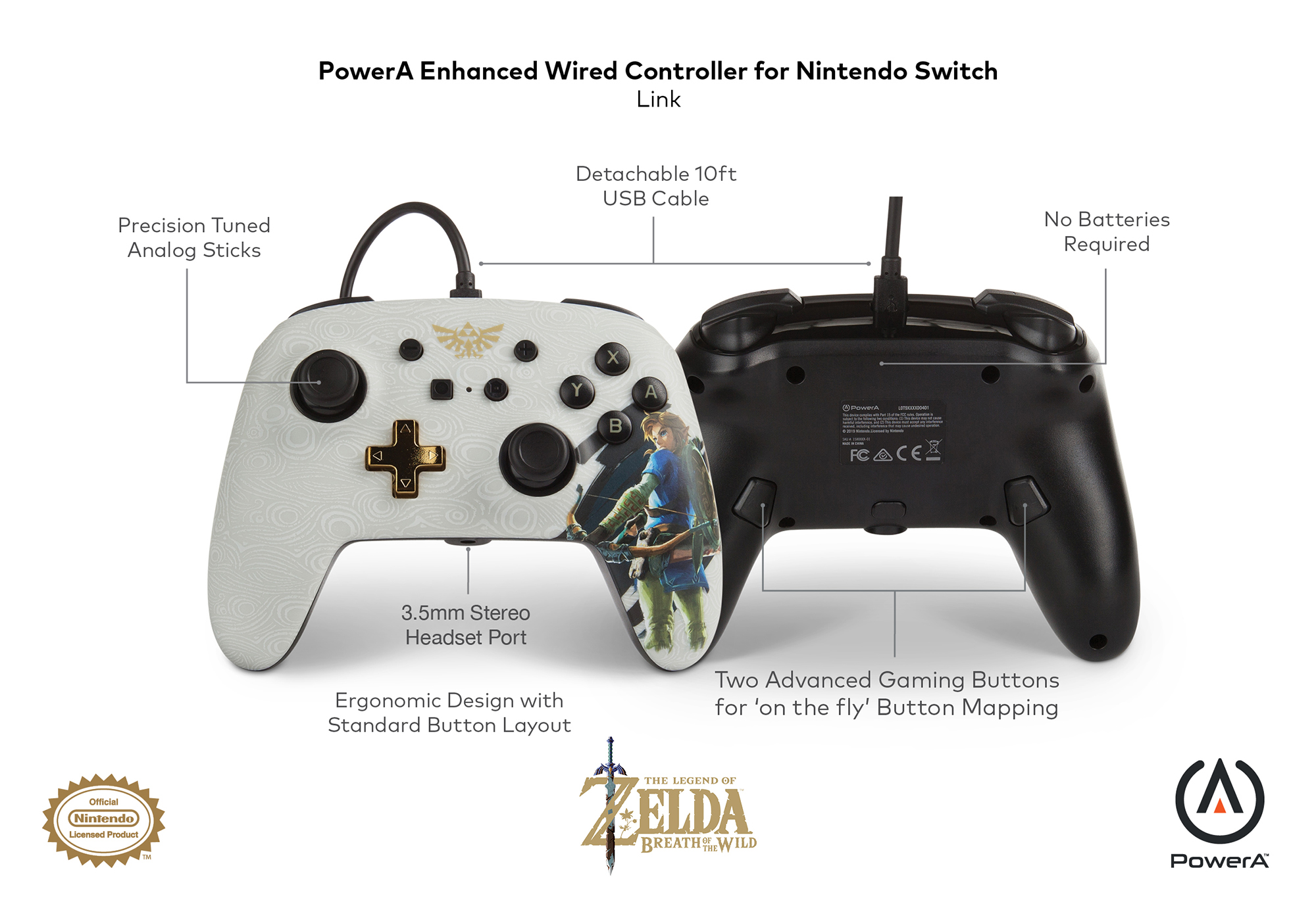 PowerA Enhanced Wired Controller for Nintendo Switch - Link - image 2 of 12