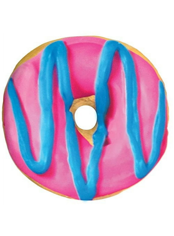 iscream Sugarlicious! Frosting Scented Blue and Pink Donut 16" Photoreal Microbead Pillow