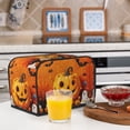 thumbnail image 5 of Toaster Covers 2 Slice, Halloween Cartoon Pumpkin Ghost Waterproof Bread Machine Cover Fits for Standard 2 Slice Toasters, Home Decor Toaster Protection with Hanging Rope, 5 of 7