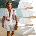 thumbnail image 6 of FOR U DESIGNS Plum Blossom Clouds Horse Print Couple Outfits Matchable Clothes Linen-Like Sleeveless Women's Dress and Men's Button Down Shirt for Summer Date Night, 6 of 7