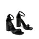 thumbnail image 4 of Sandalias de tacón DREAM PAIRS SDHS2321W trenzadas con punta cuadrada 10 cm negras, 4 of 6
