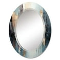 thumbnail image 2 of Designart "Grey Canal modern Reflections Bold" Abstract Round Wall Mirror - Architecture Oval Printed Decorative Oversized Mirror - Multiple Color Options, 2 of 4