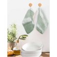 thumbnail image 2 of Ombre Green Ocean Kitchen Dish Towels for Drying Dishes Set of 3, Coastal Waves Beach Gradient Waffle Weave Microfiber Hand Tea Bathroom Towels Quick Dry & Absorbent Towel 12x12, 2 of 7
