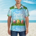 thumbnail image 4 of Daiia Happy Easter Hawaiian Shirt for Men Gentle Cotton Regular Short Sleeve Casual-X-Large, 4 of 9