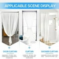 thumbnail image 2 of White Adjustable Tension Curtain Rod 28-45 Inch No Drilling Spring Loaded Window Rod for Bedroom Doorway Window Closet 1 Pack, 2 of 5