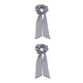 thumbnail image 3 of Qarigey Diadema vintage de moda para mujer - Fiesta o diario Banda para el cabello larga pequeña y fresca de poliéster 142-P Gris liso 142-P Gris liso 2Conjunto, 3 of 6