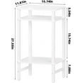 thumbnail image 2 of 28in Tall Side Table 3 Tier Small end Tables for Small Spaces, Narrow entryway Table with Storage, Entrance Tables for Front Door, Wooden Frame, for Living Room, Bedroom, Hall, White, 2 of 8